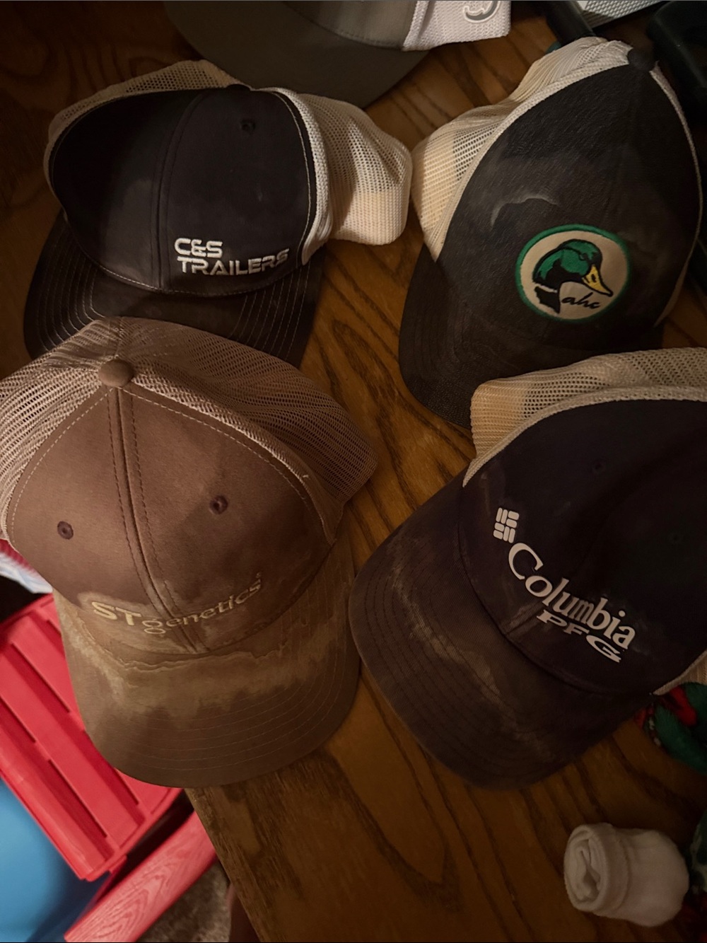 Columbia Black and Cream Mesh Trucker Hat